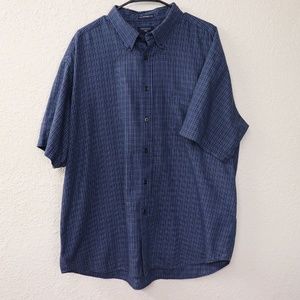 Dockers Men's Dress Shirt No Wrinkles Blue Plaid